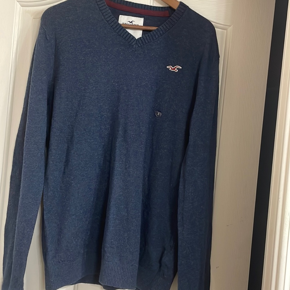 Hollister Men’s Blue Sweater Large